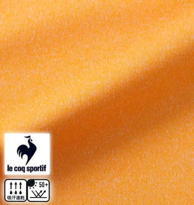 大きいサイズ LE COQ SPORTIF 杢スムースグラフィックプラクティス半袖Tシャツ オレンジ 3L 4L 5L 6L/1278-3260-3-89