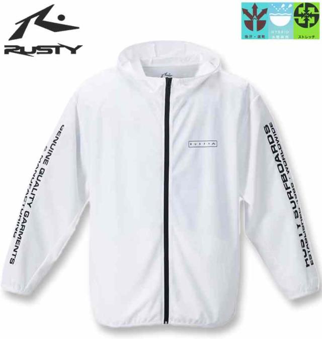 大きいサイズ RUSTY 長袖UVフルジップパーカー ホワイト×ブラック 3L 4L 5L 6L 8L/1278-3510-1-89の通販は 9,790円
