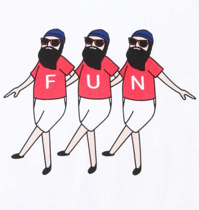 大きいサイズ FUN for modemdesign buddy-buddy ojisan 長袖Tシャツ ホワイト 3L 4L 5L 6L/1278-3607-1-89