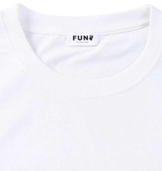 大きいサイズ FUN for modemdesign buddy-buddy ojisan 長袖Tシャツ ホワイト 3L 4L 5L 6L/1278-3607-1-89