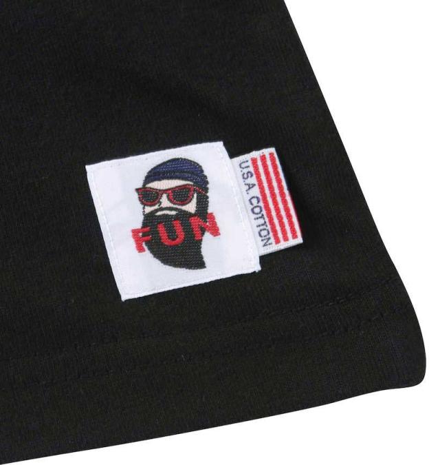 大きいサイズ FUN for modemdesign buddy-buddy ojisan 長袖Tシャツ ブラック 3L 4L 5L 6L/1278-3607-2-89