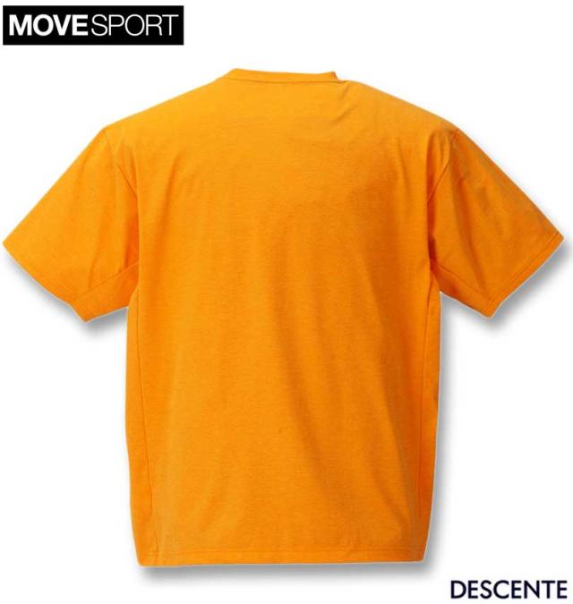 大きいサイズ MOVESPORT SUNSCREEN TOUGH オーセンティックロゴ 半袖 Tシャツ オレンジ 3L 4L 5L 6L/1278-4250-4-89