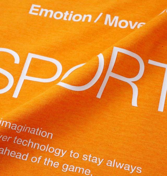 大きいサイズ MOVESPORT SUNSCREEN TOUGH オーセンティックロゴ 半袖 Tシャツ オレンジ 3L 4L 5L 6L/1278-4250-4-89
