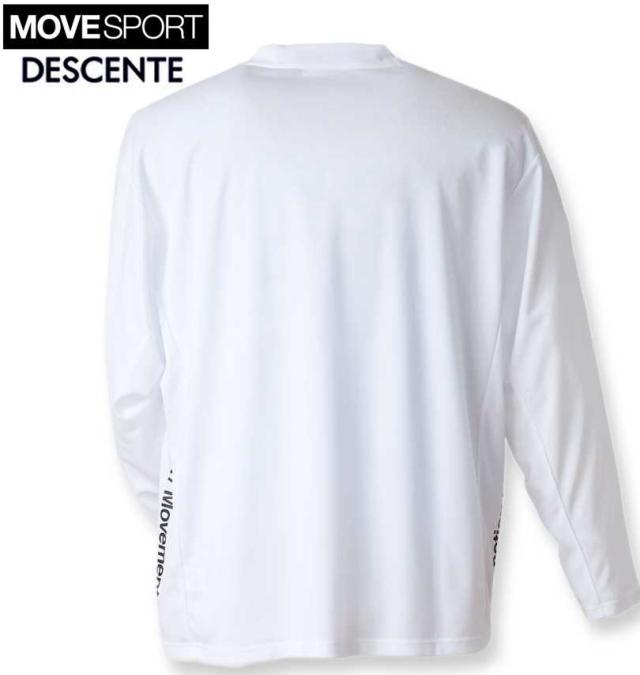 大きいサイズ MOVESPORT ドライメッシュ オーセンティックロゴ 長袖 Tシャツ ホワイト 3L 4L 5L 6L/1278-4315-1-89