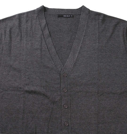 大きいサイズ Mc.S.P ニットカーディガン チャコール 3L 4L 5L 6L 8L/1278-4375-1-89