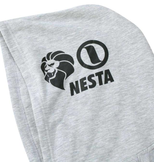 大きいサイズ NESTA BRAND ミニ裏毛 半袖 フルジップ パーカー ミックスグレー 3L 4L 5L 6L 8L/1278-4502-1-89