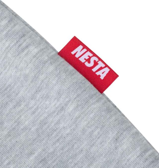 大きいサイズ NESTA BRAND ミニ裏毛 半袖 フルジップ パーカー ミックスグレー 3L 4L 5L 6L 8L/1278-4502-1-89
