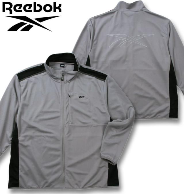 大きいサイズ Reebok ストレッチ ジャージ ジャケット グレー 3L 4L 5L 6L 8L/1278-4626-1-89の通販は 9,790円