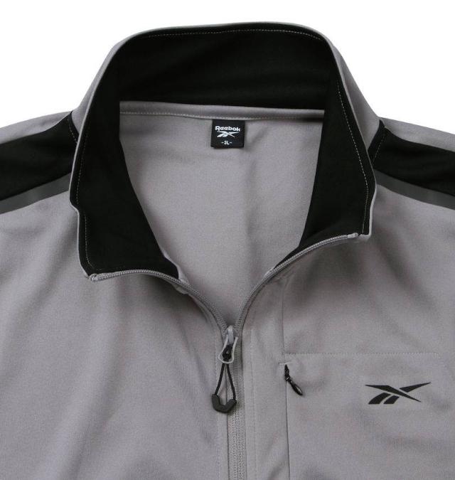 大きいサイズ Reebok ストレッチ ジャージ ジャケット グレー 3L 4L 5L 6L 8L/1278-4626-1-89の通販は