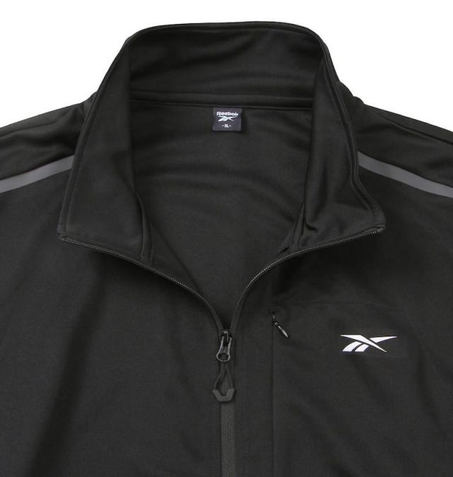 大きいサイズ Reebok ストレッチ ジャージ ジャケット ブラック 3L 4L 5L 6L 8L/1278-4626-2-89の通販は