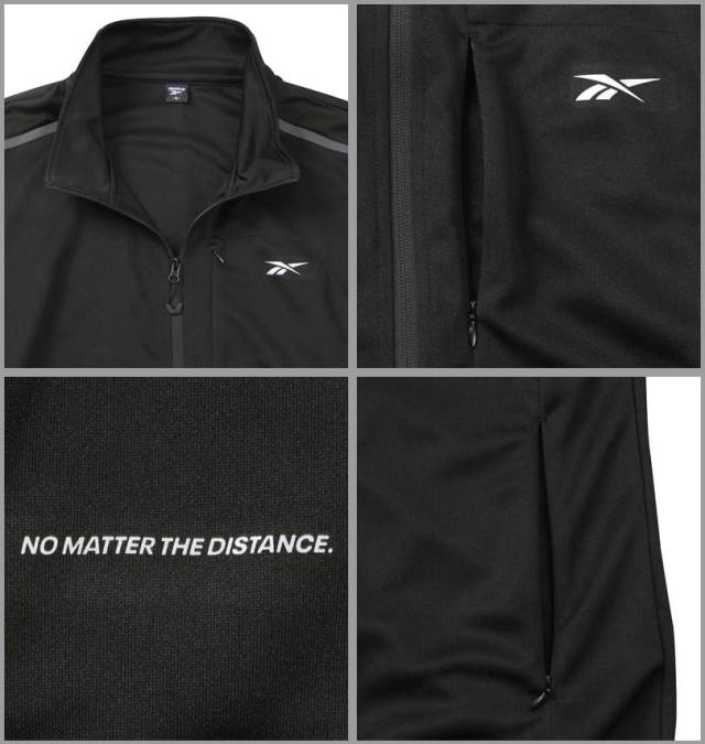 大きいサイズ Reebok ストレッチ ジャージ ジャケット ブラック 3L 4L 5L 6L 8L/1278-4626-2-89の通販は