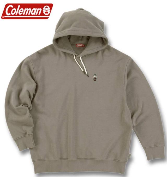 大きいサイズ Coleman 裏起毛 プルパーカー グレージュ 3L 4L 5L 6L 8L/1278-4678-1-89