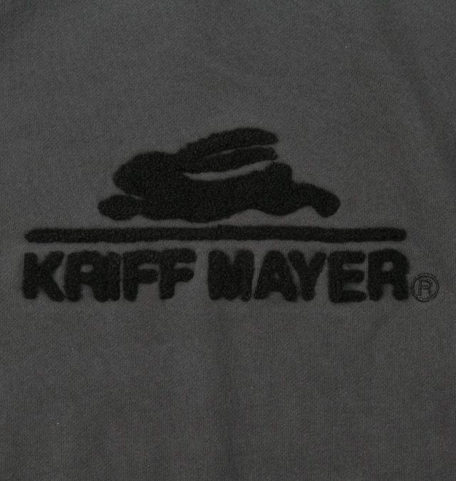 大きいサイズ KRIFF MAYER 裏起毛 サガラロゴ クルーネック スウェット チャコール 3L 4L 5L 6L 8L/1278-4690-1-89