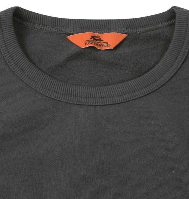 大きいサイズ KRIFF MAYER 裏起毛 サガラロゴ クルーネック スウェット チャコール 3L 4L 5L 6L 8L/1278-4690-1-89