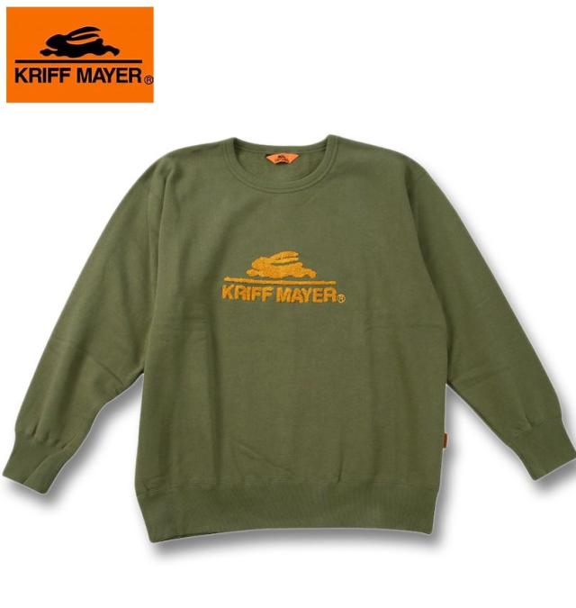 大きいサイズ KRIFF MAYER 裏起毛 サガラロゴ クルーネック スウェット カーキ 3L 4L 5L 6L 8L/1278-4690-2-89の通販は 9,790円