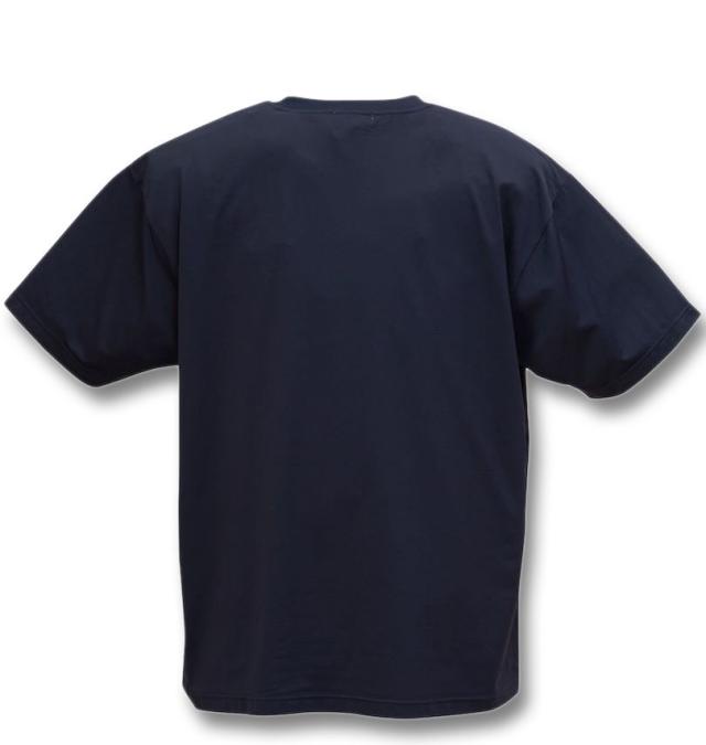 大きいサイズ LE COQ SPORTIF 接触冷感 ストレッチ グラフィック 半袖 Tシャツ ネイビー 3L 4L 5L 6L/1278-5260-1-89