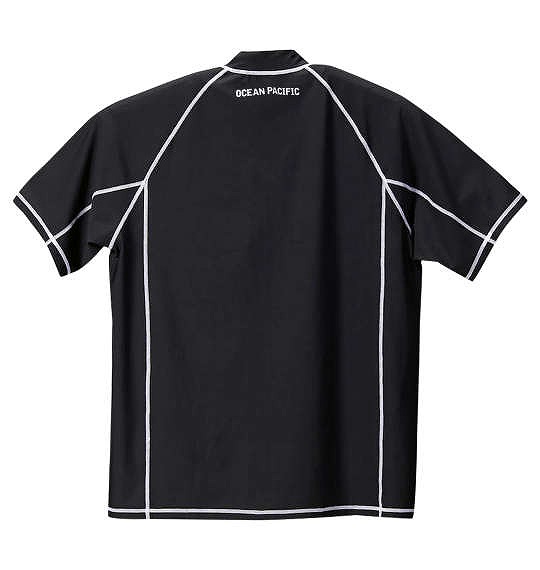 大きいサイズ OCEAN PACIFIC 半袖 フルジップ ラッシュガード ブラック 3L 4L 5L 6L 8L/1278-5283-2-89