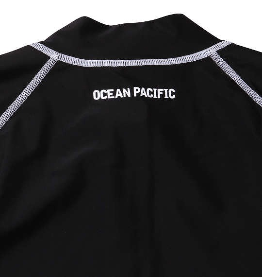 大きいサイズ OCEAN PACIFIC 半袖 フルジップ ラッシュガード ブラック 3L 4L 5L 6L 8L/1278-5283-2-89