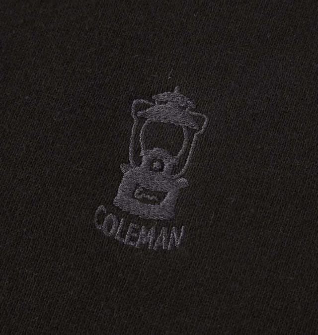 大きいサイズ Coleman 裏起毛 ハーフボタン トレーナー ブラック 3L 4L 5L 6L/1278-5641-2-89