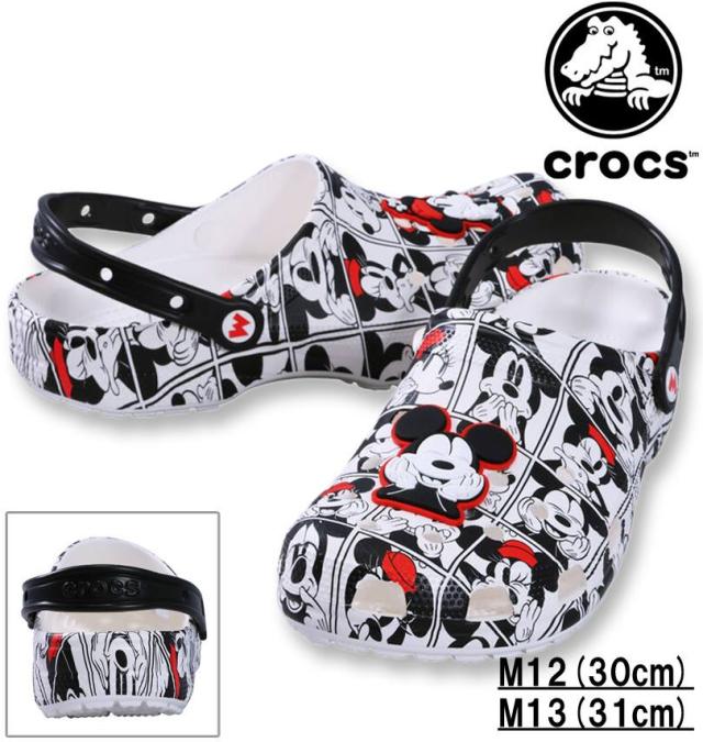 大きいサイズ crocs クロックス サンダル MICKEY AND MINNIE CLASSIC CLOG マルチ M12/30cm M13/31cm 1240-5344-1-90