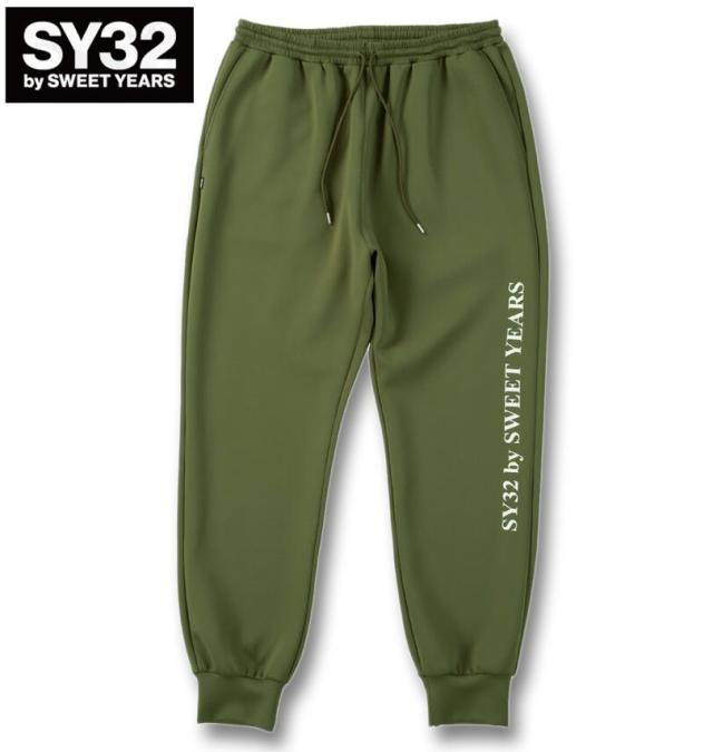 大きいサイズ SY32 by SWEET YEARS ダンボールニット スウェットパンツ カーキ 3L 4L 5L 6L/1274-5365-1-190