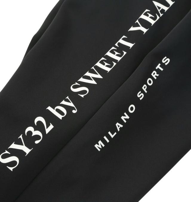 大きいサイズ SY32 by SWEET YEARS ダンボールニット スウェットパンツ ブラック 3L 4L 5L 6L/1274-5365-2-190