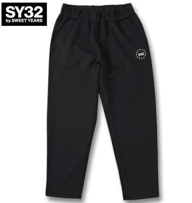 大きいサイズ SY32 by SWEET YEARS ダブルニット パンツ ブラック 3L 4L 5L 6L/1274-6110-2-190