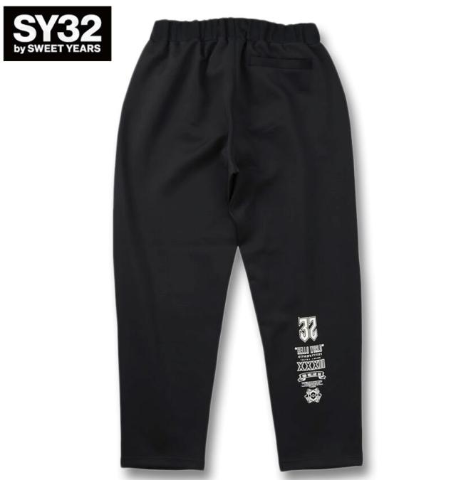 大きいサイズ SY32 by SWEET YEARS ダブルニット パンツ ブラック 3L 4L 5L 6L/1274-6110-2-190