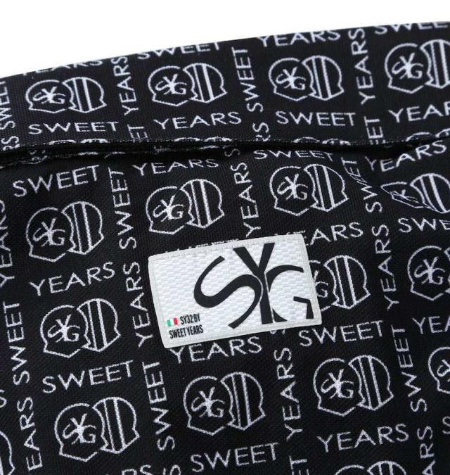 大きいサイズ SY32 by SWEET YEARS ゴルフ ボックスグラフィック 鹿の子 半袖シャツ ブラック 3L 4L 5L 6L/1278-5218-2-190