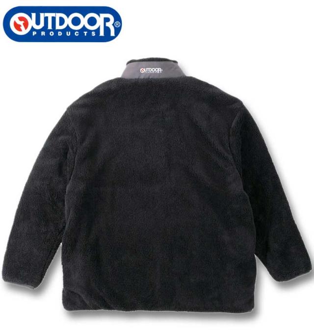 大きいサイズ OUTDOOR PRODUCTS ボアフリース 裏メッシュジャケット ブラック 7L 8L/1253-3322-2-94
