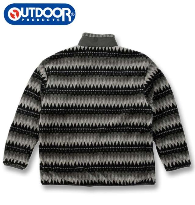 大きいサイズ OUTDOOR PRODUCTS ボアフリース 裏メッシュ ジャケット ブラック系 7L 8L/1253-4304-2-94