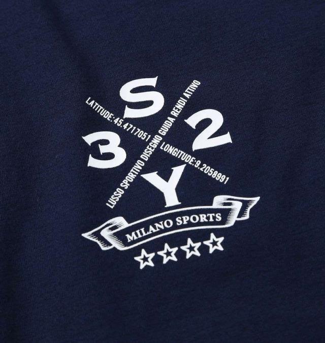大きいサイズ SY32 by SWEET YEARS サークルロゴ バックプリント 半袖 Tシャツ ネイビー 3L 4L 5L 6L/1278-5240-1-95