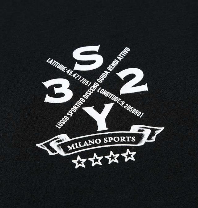 大きいサイズ SY32 by SWEET YEARS サークルロゴ バックプリント 半袖 Tシャツ ブラック 3L 4L 5L 6L/1278-5240-2-95