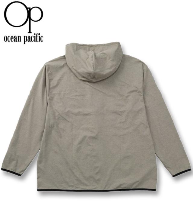 大きいサイズ OCEAN PACIFIC PEARTEX UV 長袖 フルジップパーカー ラッシュガード オリーブ 3L 4L 5L 6L 8L/1278-5281-3-95