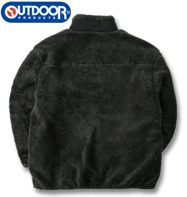 大きいサイズ OUTDOOR PRODUCTS 裏メッシュ ボア フリース ジャケット グレー 7L 8L/1253-5324-1-96