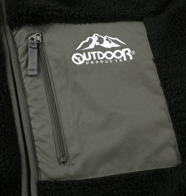 大きいサイズ OUTDOOR PRODUCTS 裏メッシュ ボア フリース ジャケット ブラック 7L 8L/1253-5324-2-96