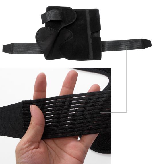 大きいサイズ Phiten ひざ用 サポーター (1枚入り) ブラック 5L/1249-4371-1-98