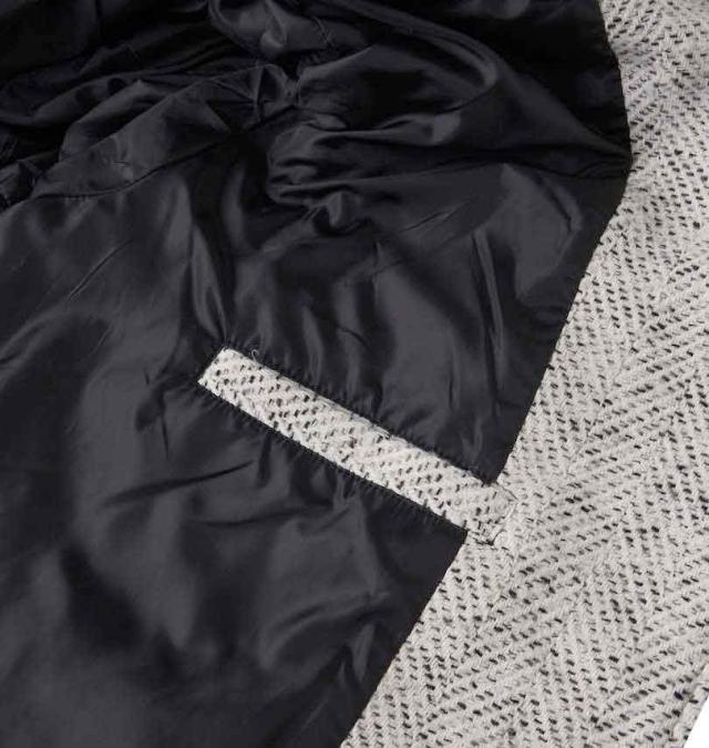 大きいサイズ in the attic ヘリンボーンツイード チェスターコート ホワイトミックス 3L 4L 5L 6L/1253-3313-1-198