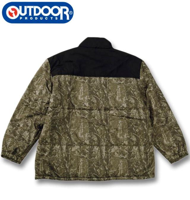 大きいサイズ OUTDOOR PRODUCTS デュスポ 背裏アルミ 中綿 キルトジャケット ブラウン 3L 4L 5L 6L/1253-5322-1-98