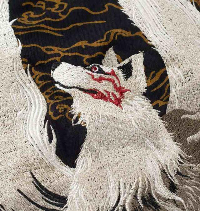 大きいサイズ 絡繰魂 九尾 フルジップ パーカー ブラック 3L 4L 5L 6L/1258-4336-1-198