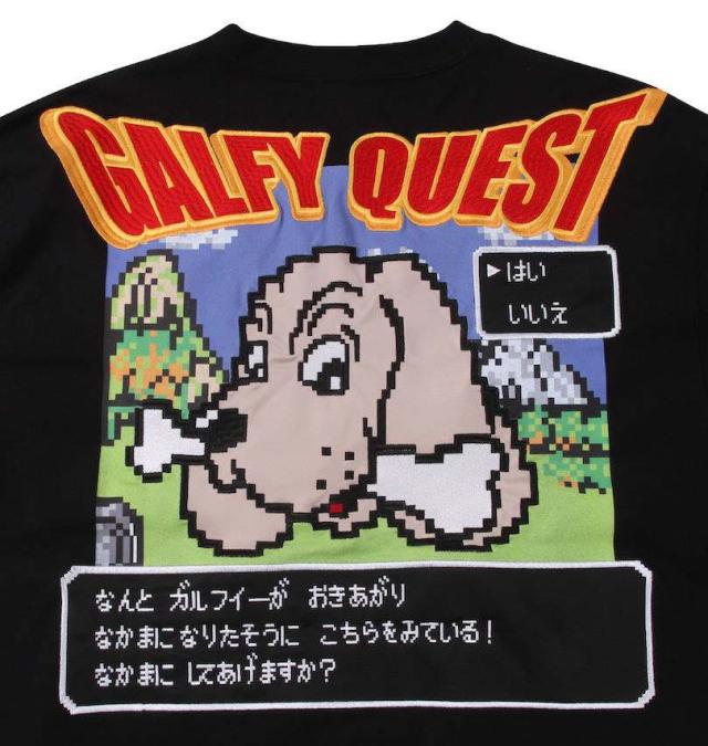 大きいサイズ GALFY ガルクエ 長袖 Tシャツ ブラック 3L 4L 5L 6L/1258-4380-2-98