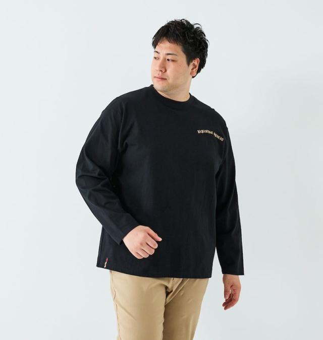 大きいサイズ 絡繰魂抜刀娘 凛&穂乃花 長袖 Tシャツ ブラック 3L 4L 5L 6L 8L/1258-5350-1-98