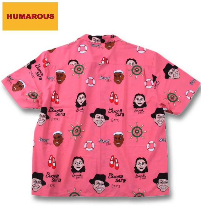 大きいサイズ HUMAROUS Imagine 半袖 アロハシャツ ピンク 3L 4L 5L 6L/1267-4200-1-98