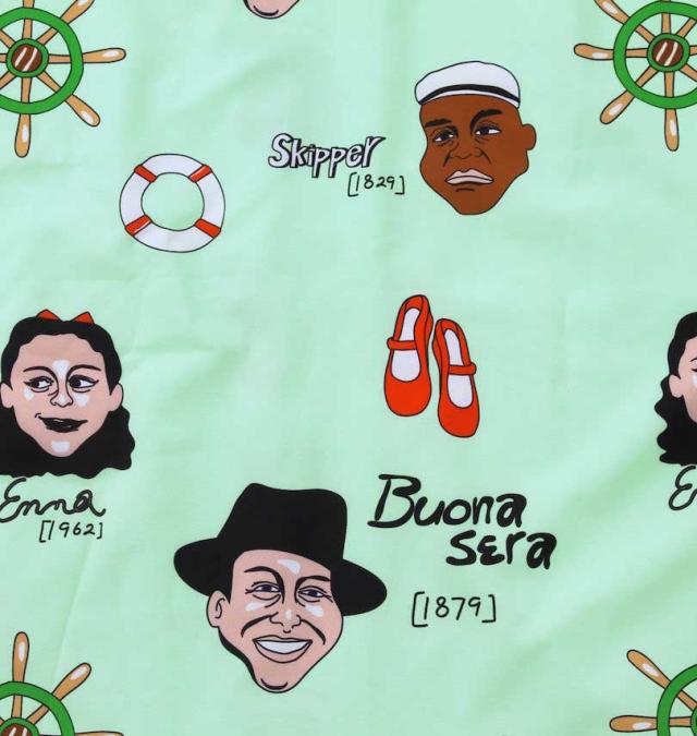 大きいサイズ HUMAROUS Imagine 半袖 アロハシャツ ミントサックス 3L 4L 5L 6L/1267-4200-2-98