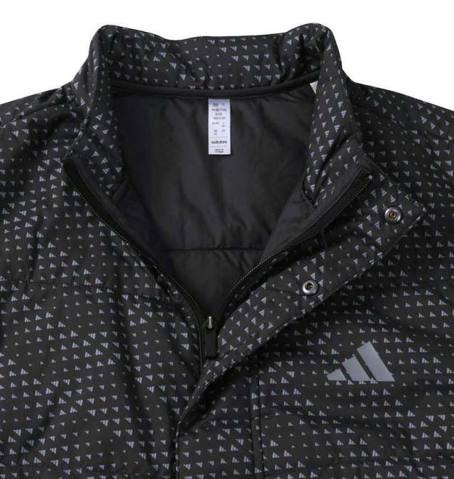 大きいサイズ adidas golf BOSグラフィック 保温 中わたジャケット ブラック 3XL/1273-3360-2-298