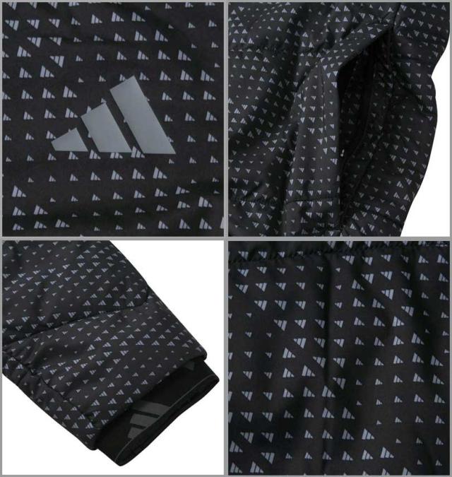 大きいサイズ adidas golf BOSグラフィック 保温 中わたジャケット ブラック 3XL/1273-3360-2-298