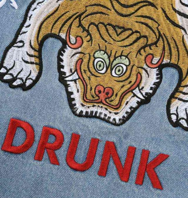 大きいサイズ YOIDORE チベタン デニムジャケット インディゴブルー 3L 4L 5L 6L/1273-5375-1-198