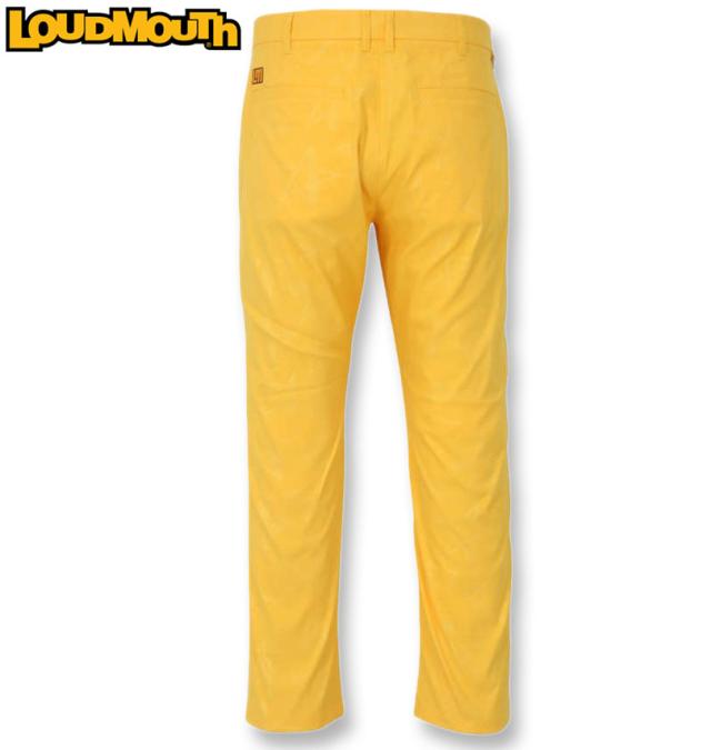 大きいサイズ LOUDMOUTH エンボスストレッチツイルロングパンツ イエロー 100cm〜130cm/1274-3220-1-198