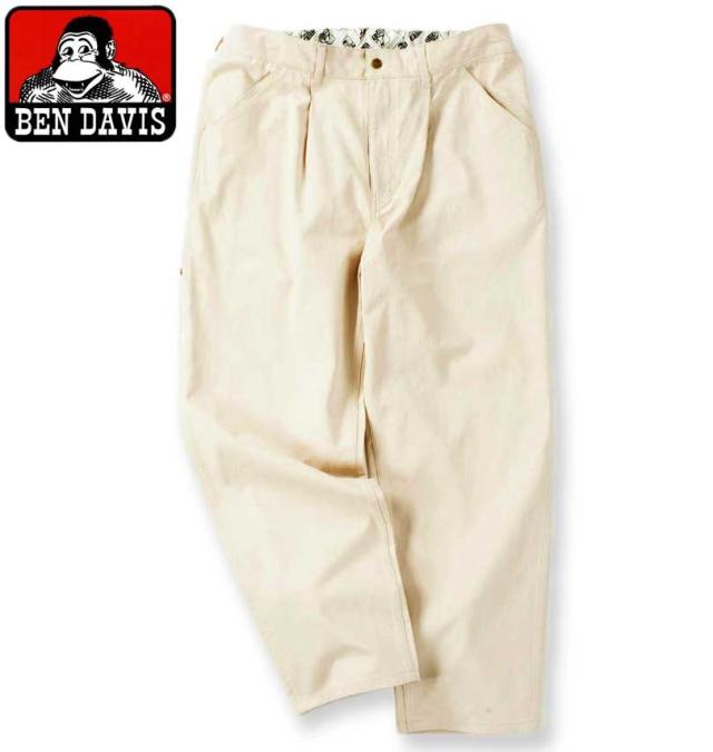 BEN DAVIS ワークパンツ L ホワイト BEN DAVIS ベンデイビス アクティブ ワークパンツ メンズ ワイド
