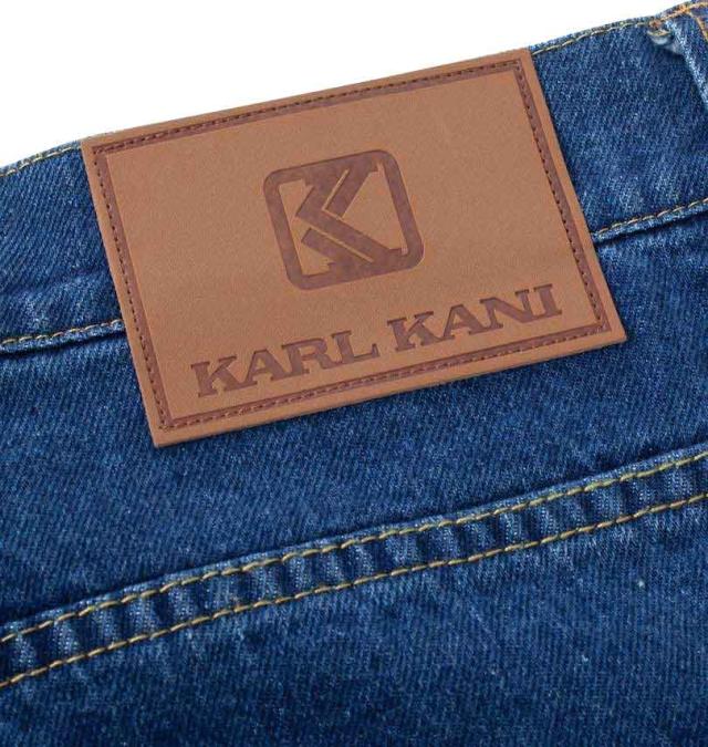 大きいサイズ KARL KANI デニム ハーフパンツ ストーンウォッシュブルー 100cm〜160cm/1274-4225-1-98